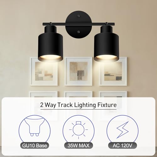 2 Light Led Track Lighting (2 light Black)