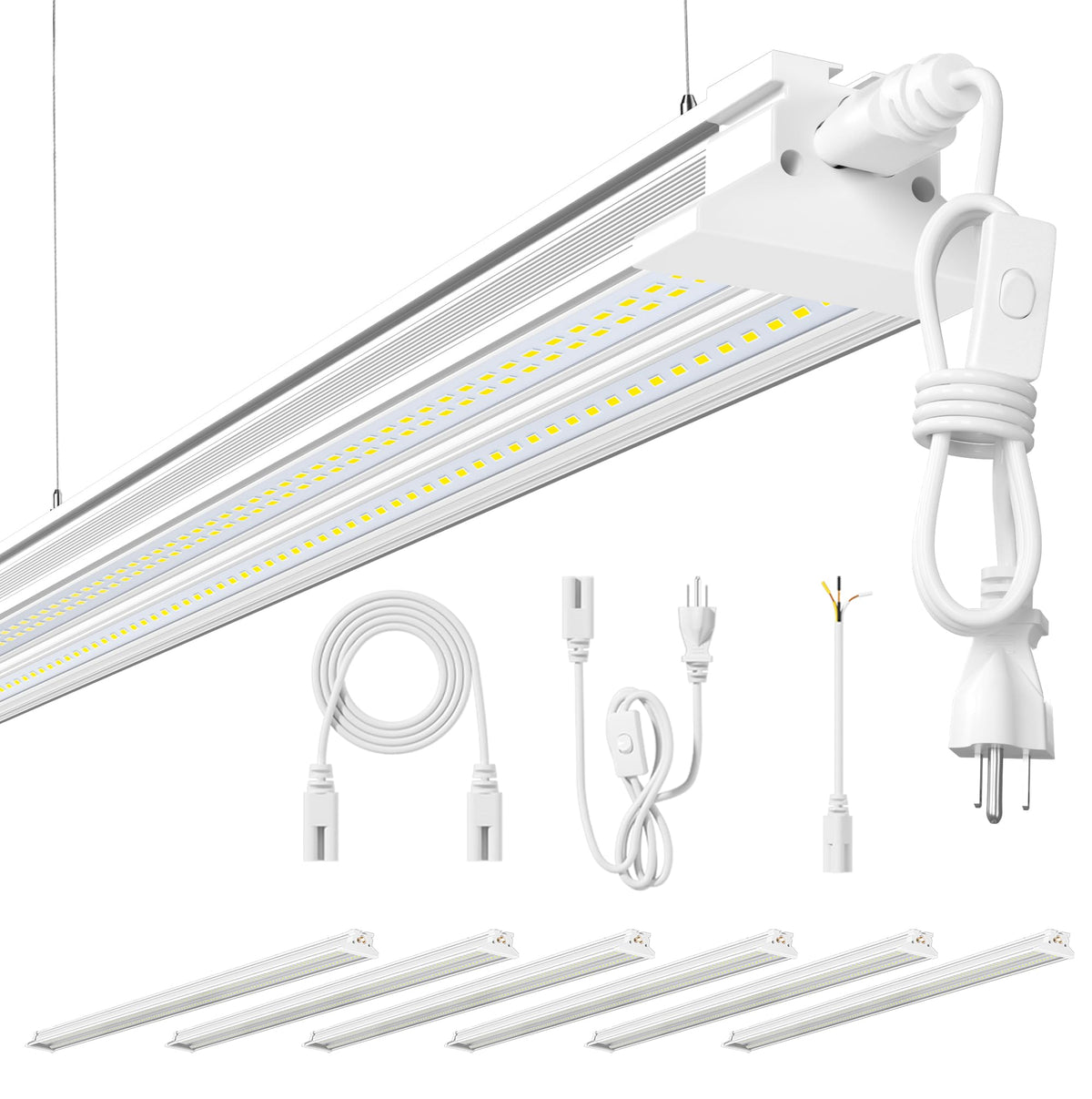 Industrial Grade 120W 20000LM 8FT LED Shop Lights 6 Pack (8FT-120W-6PACK)