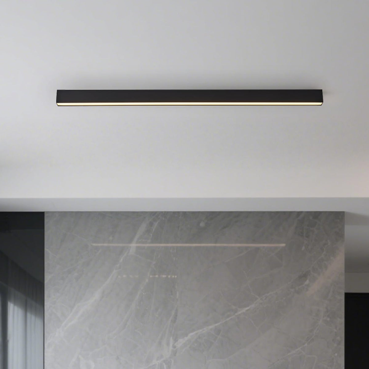 Black ceiling light LED (Black / 39.4IN)