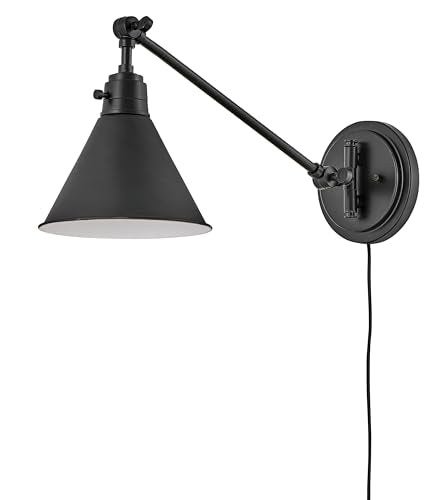 Arti Medium Swing Arm Single Light Wall Sconce (Black)