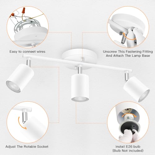 LED 3 Light Track Lighting Kit (3 Light-white)