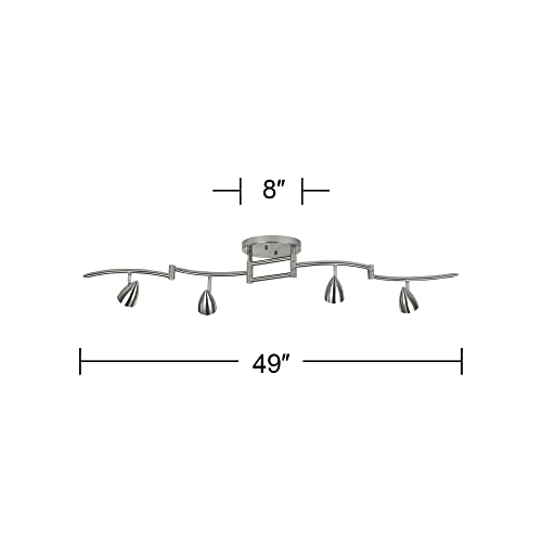 Axel Adjustable Swing Arm 4 (Brushed Nickel / 4-Light)