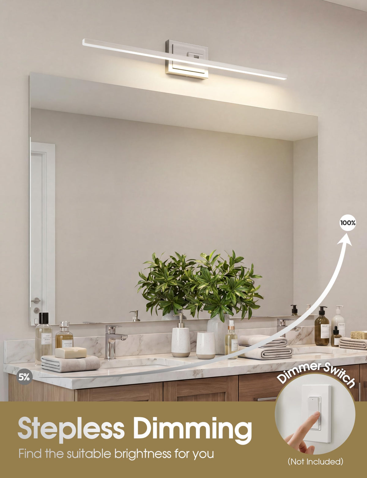 Modern Bathroom Vanity Light 31.5 inch (Brushed Nickel / 31.5 inch)