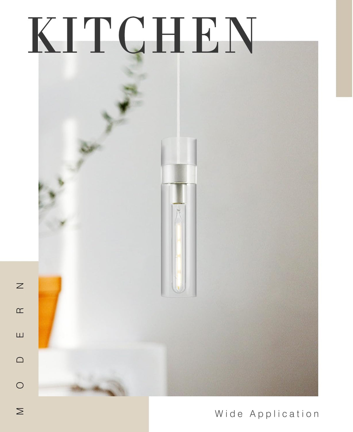 2 Pack Pendant Lights Kitchen Island (Nickel / 2 Pack)