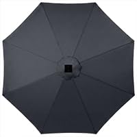 10ft Solar Polyester LED Lighted Patio Umbrella w