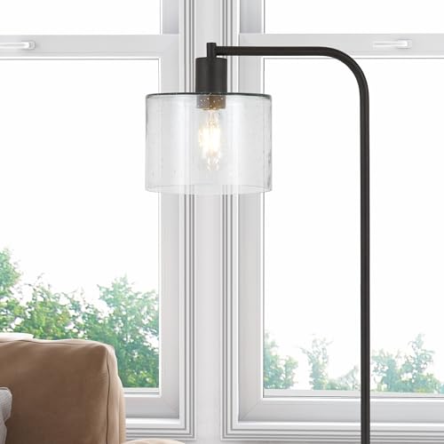 57" Industrial 1 (Floor Lamp / Seeded / Blackened Bronze)
