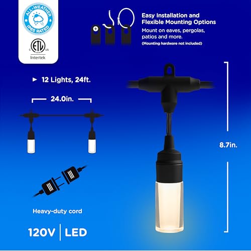 Café Lights Enbrighten Modern Café Lights White Only Twist
