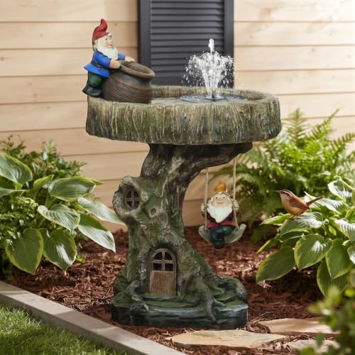 Gnome Outdoor Water Fountain with Solar Pump (Sl27004)
