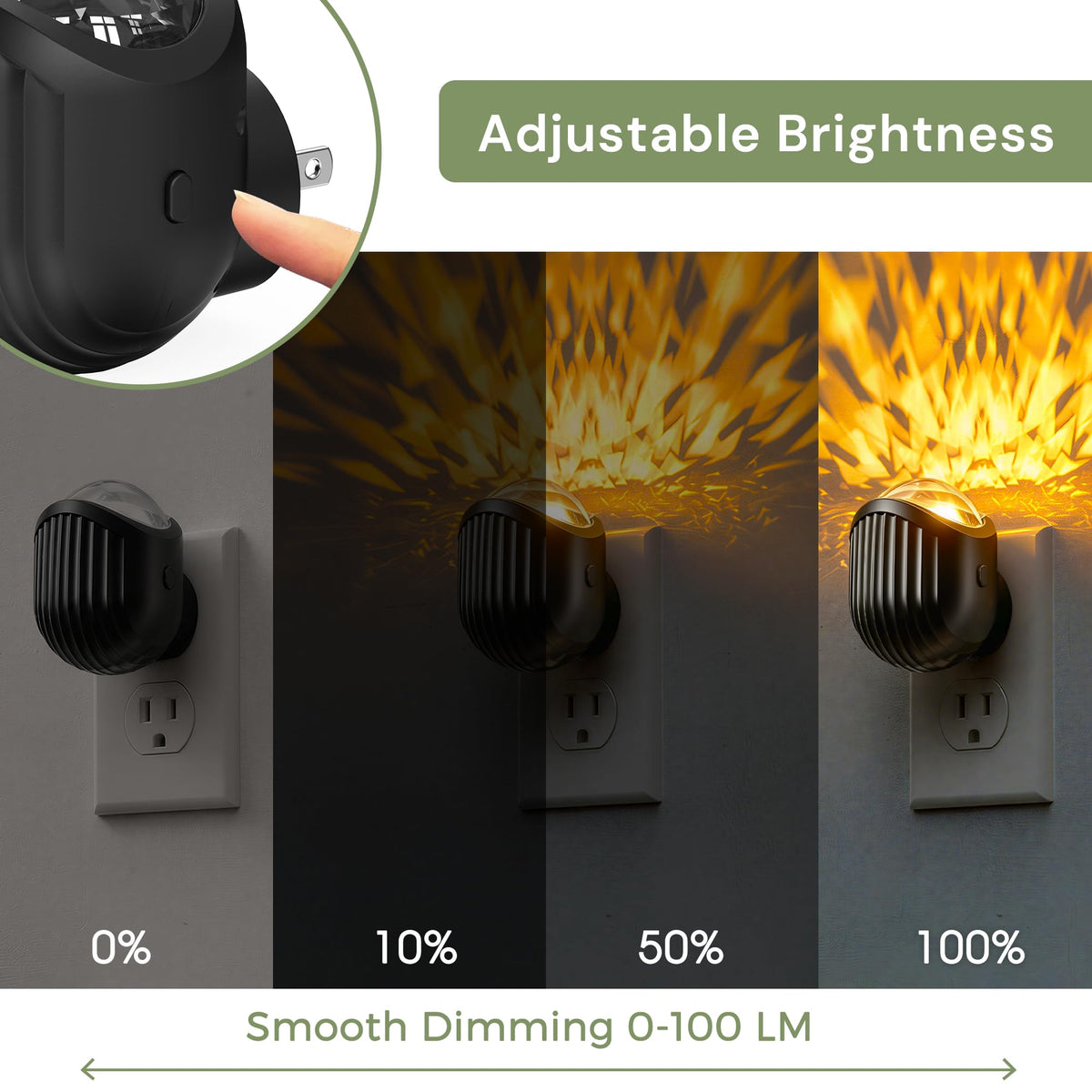 Night Lights Plug into Wall (whale-3CCT / 2 Pack)