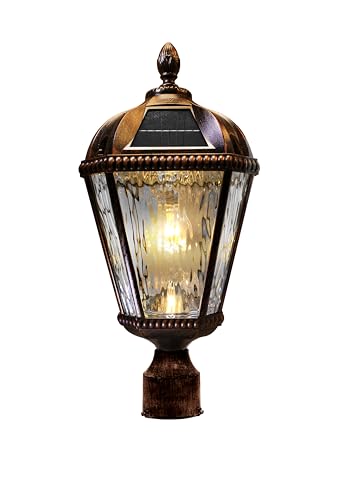 Outdoor Solar Post Light (Single Lamp Only - Post Mount / Brushed Bronze)