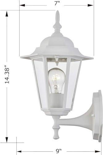 2 Pack Outdoor Wall Light (2 Pack / White)
