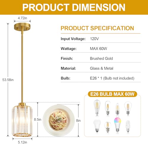 Crystal Chandelier Pendant Lights Kitchen Island