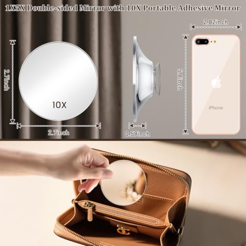 11.8" Extra Large 17" Tall Lighted Makeup Mirror (Silver Nickel)