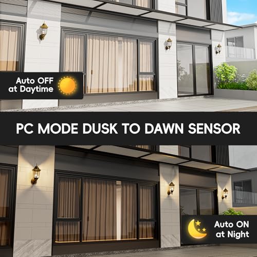 Dusk to Dawn Outdoor Porch Light with Bulb (Gold / Dusk to Dawn-Aluminum)