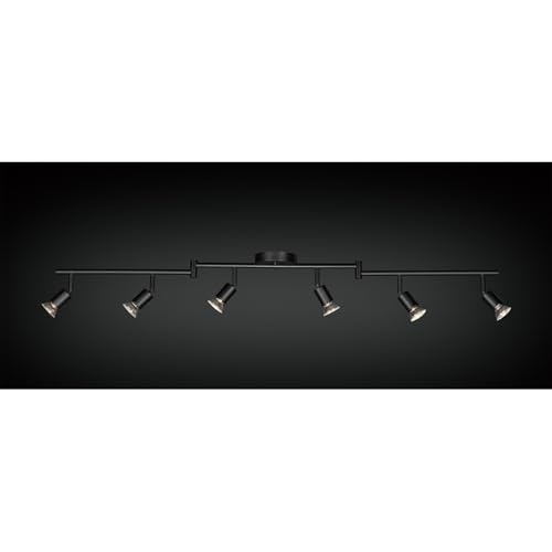 59693 6 Light Foldable Track Lighting Kit (Matte Black / 6-Light)