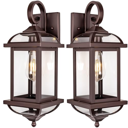 18” Outdoor Light Fixtures Oil Rubbed Bronze Enclosed Bottom (Oil-Rubbed Bronze / Without Sensor)