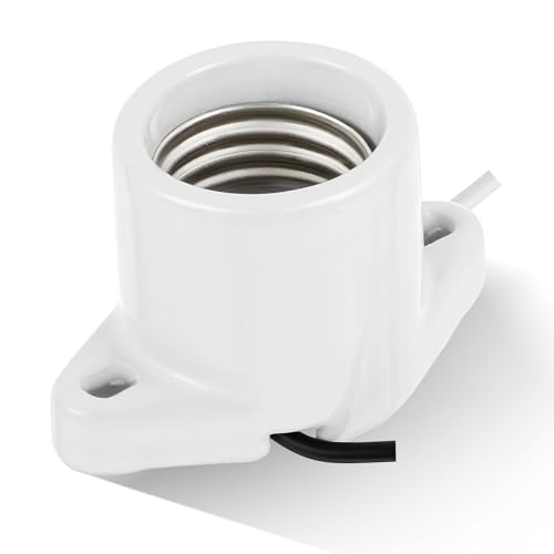1 Pcs E26 Light Socket Porcelain Keyless Lamp Holder