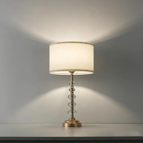 Crystal Table Lamp (Crystal bead column+White)