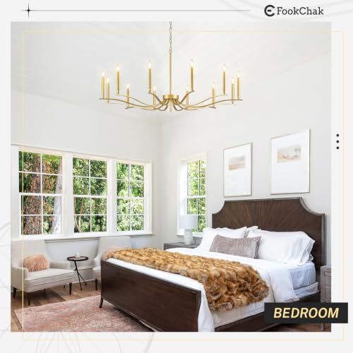 Chandelier Modern Dining Room Light Fixture Candle Chandelier Over Table Metal Chandeliers Lighting for Living Room Entry Master Bedroom Bathtub Kitchen