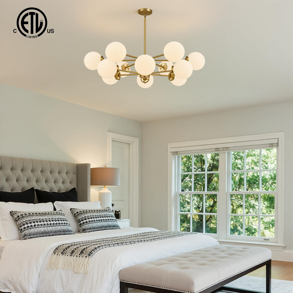 12 Light Sputnik Chandelier (Gold / 12-Light)