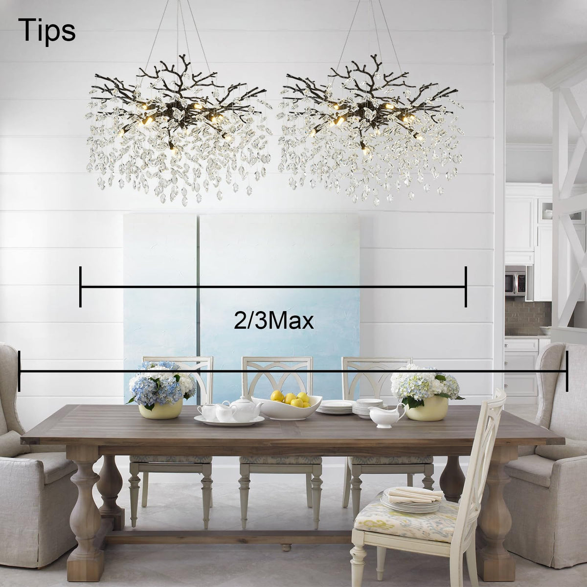 Modern Crystal Chandelier (Black / A-D31.5 Inch)