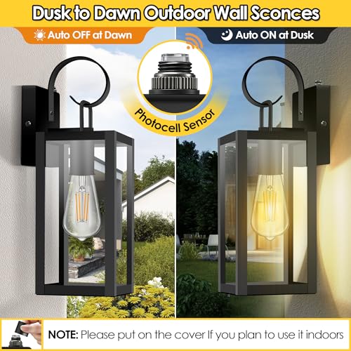 15inch Outdoor Wall Light with Closed Bottom (15in-dusk to dawn)