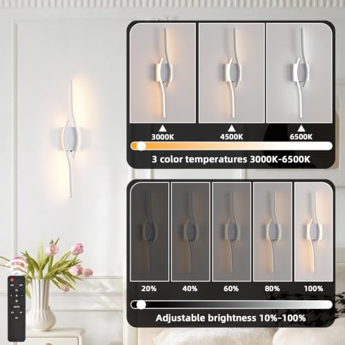 Battery operated wall sconce Set of 2