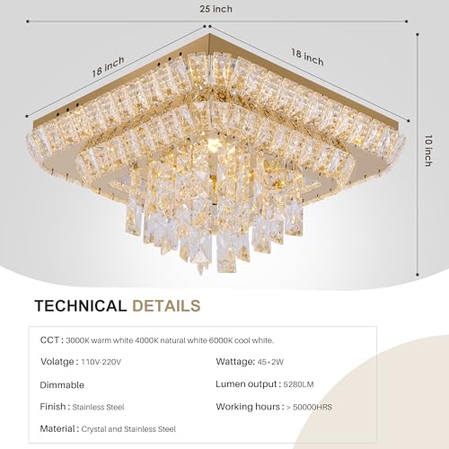 Crystal Ceiling Light