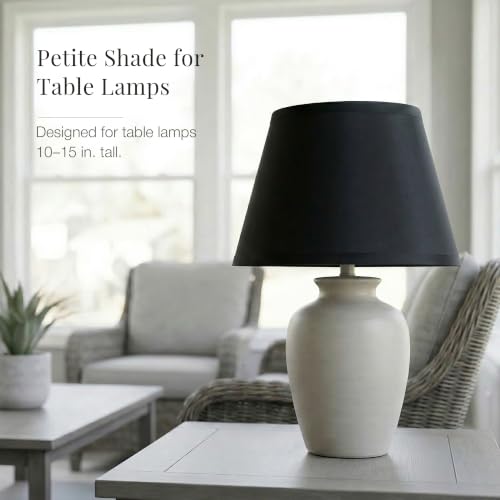 Small Burgundy Empire Lamp Shade for Table Lamp (Black)
