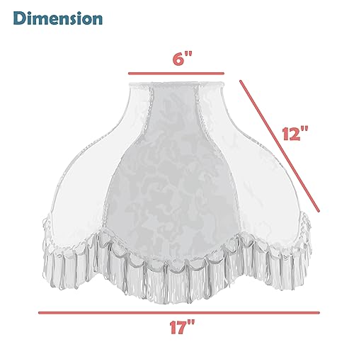 30308 Transitional Scallop Bell Shape Spider Construction Lamp Shade in Wheat (Wheat & 17" Wide)