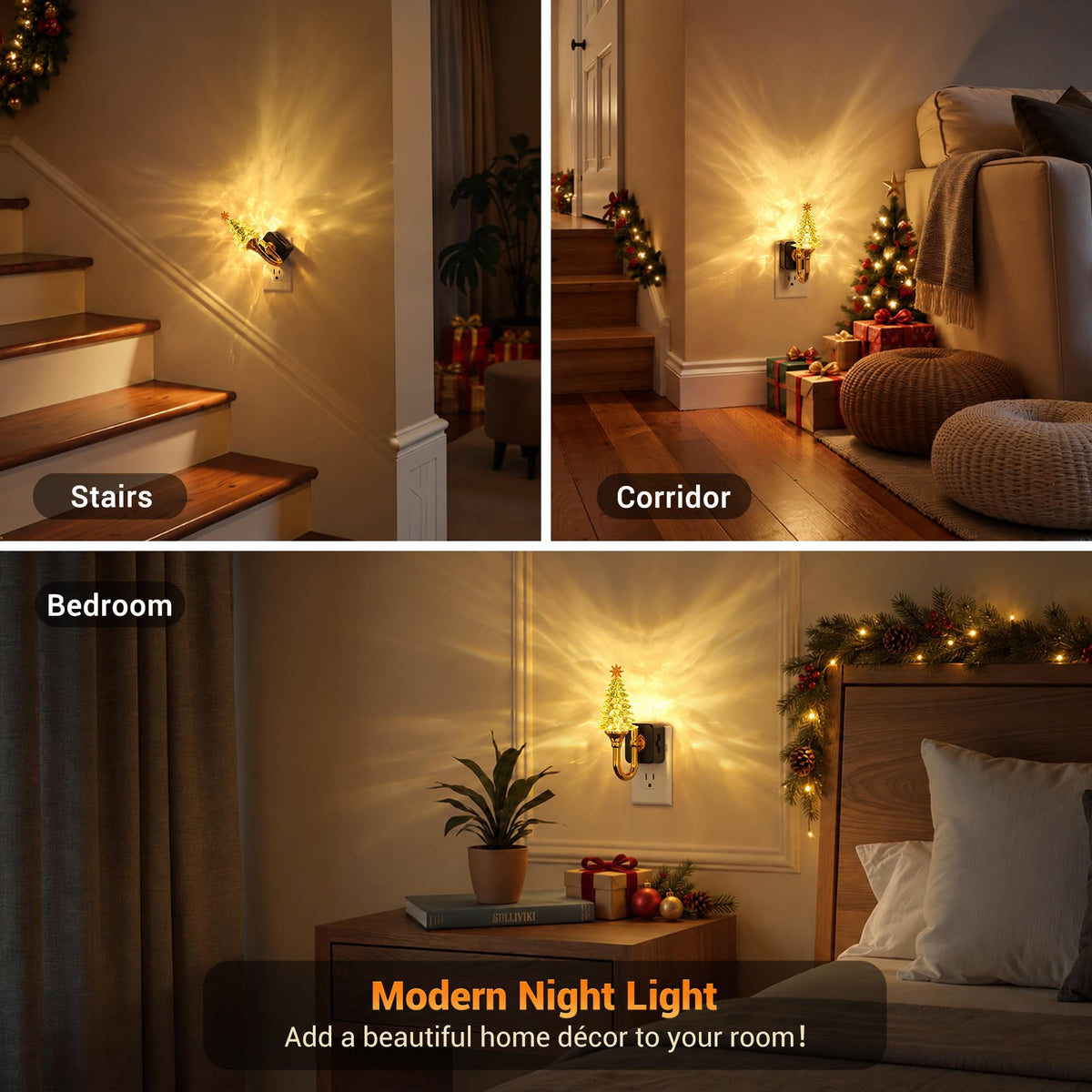 Crystal Christmas Tree Night Light (Green Crystal Christmas Tree—3000K / 1 Pack)