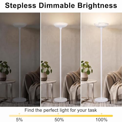 Torchiere Floor Lamp (White Floor Lamp)
