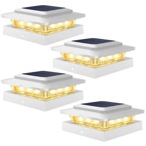 4Pack Solar Post Cap Lights (White / 4 Pack)