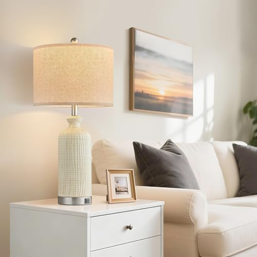 Living Room Lamps Set of 2 (Beige)