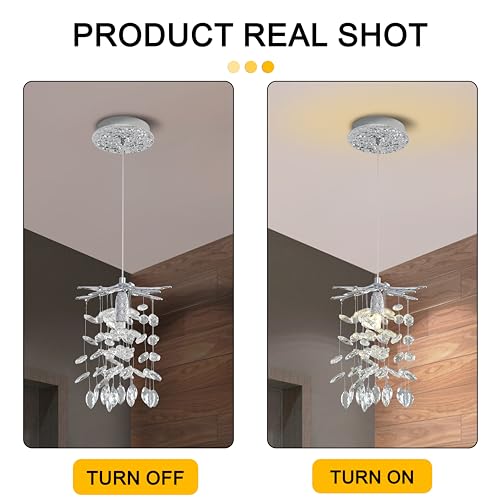 Modern K9 Crystal Tree Branches Chandelier (Silver / Round 8.5")