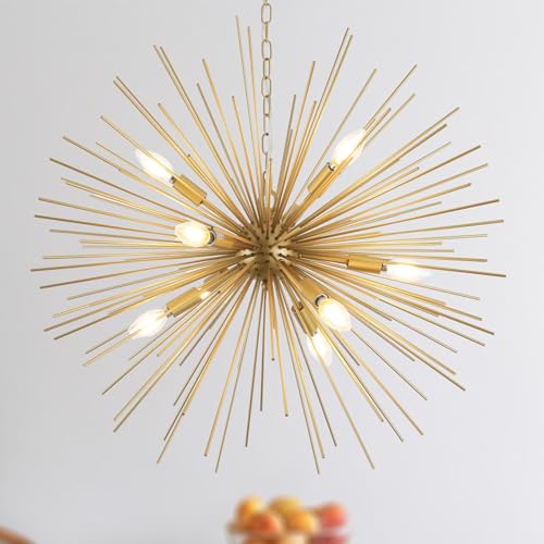 28.3in 9 Light Gold Sputnik Chandelier Mid (Gold / 28.3in)