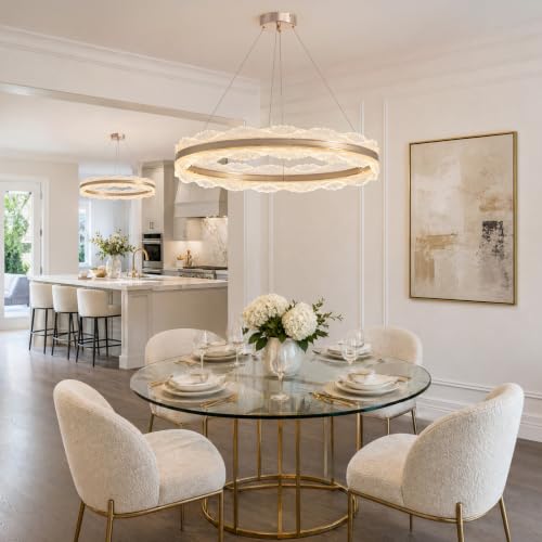 Gold Chandelier 31.5" Modern Ring Chandelier (Gold D 31.5'')