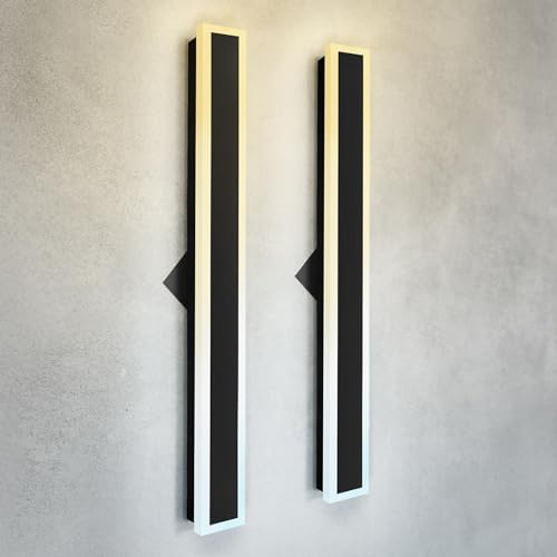 36" LED Linear Wall Sconce 2 Pack (Black)