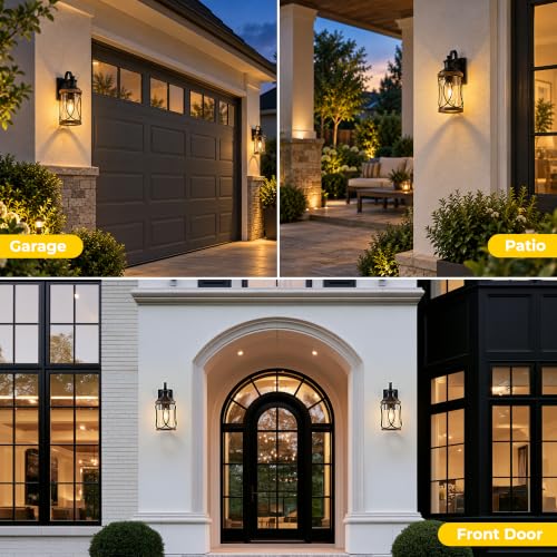 14" Farmhouse Motion Sensor Wall Light (Wood Grain / 14''(2-Pack))