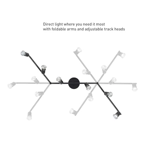 59693 6 Light Foldable Track Lighting Kit (Matte Black / 6-Light)