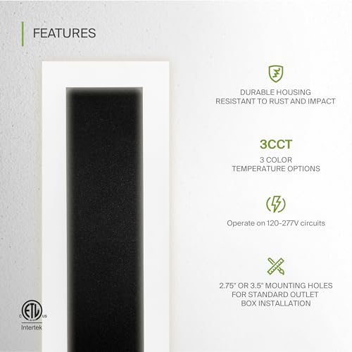 18" LED Linear Wall Sconce 2 Pack (Black)
