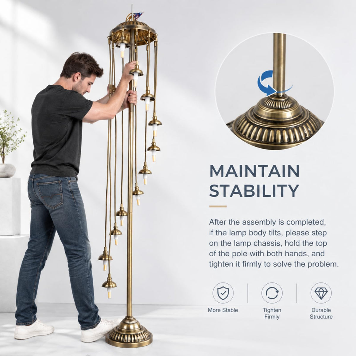 Turkish Mosaic Floor Lamp Moroccan Lamps (9 Globes Style)