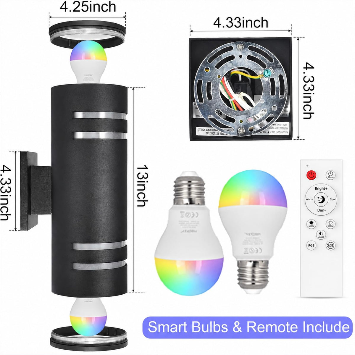 Outdoor Wall Lights (Black-C)
