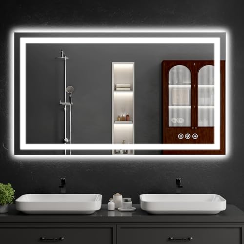 48"x32" LED Bathroom Mirror with Lights (48"L x 32"W)