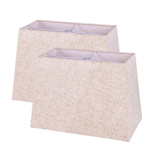 Set of 2 Rectangle Lampshade (Linen / 12X14X10")