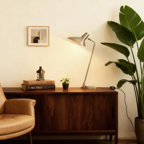 Industrial Desk Lamp Metal Modern Table Lamp 22" (Brushed Nickel)