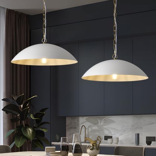 20" Modern Large Pendant Light (White / 20"-2 Pack)