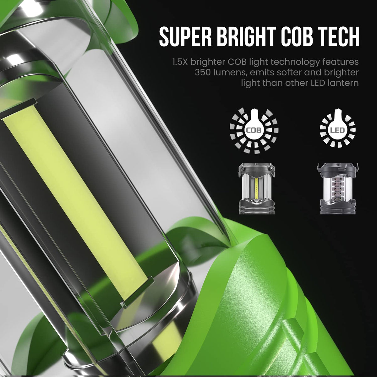 LED Camping Lantern (Green)