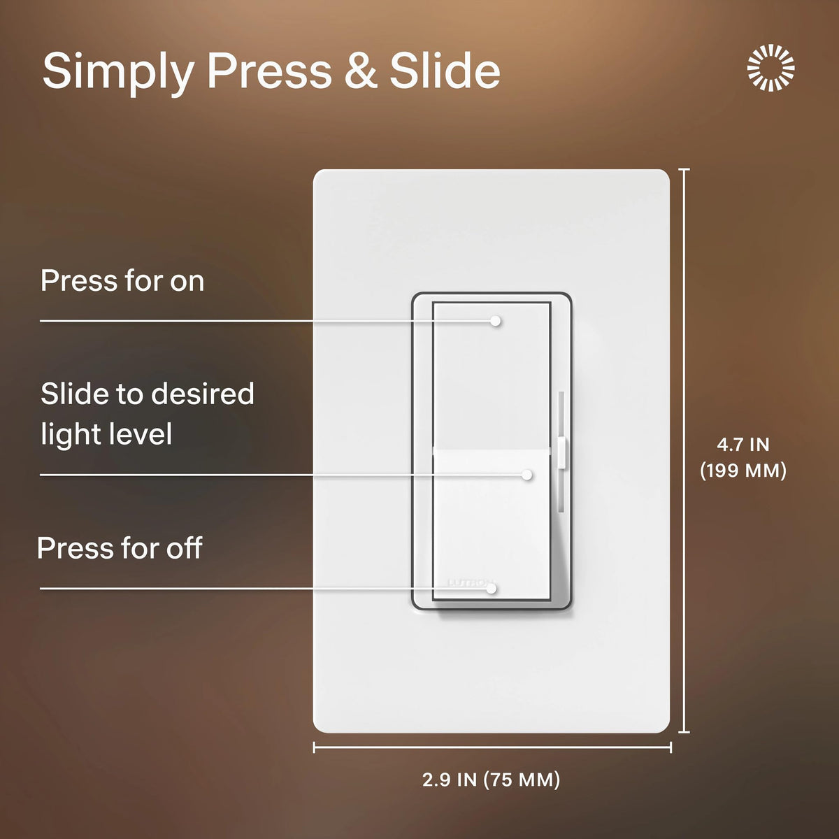 Diva LED+ Dimmer Switch (White / 3 Pack / Diva Dimmer)