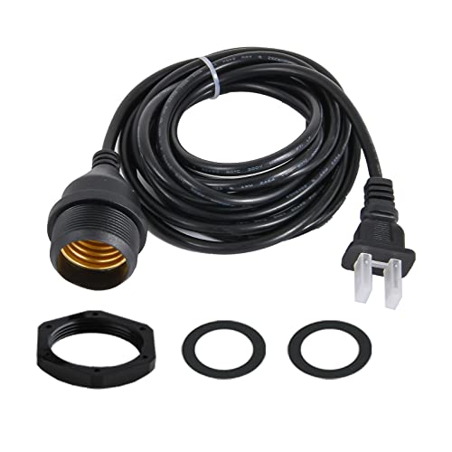 10Foot with Wire Electric Light Socket Waterproof Plug Light Outdoor Plug Light E26